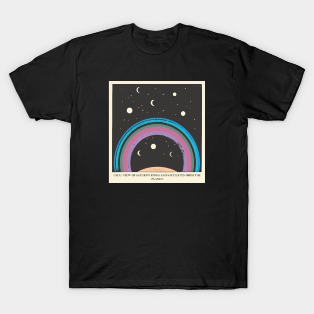 View From Saturn T-Shirt by KittenMe Designs